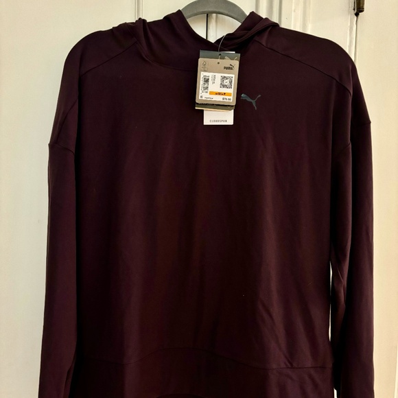 Women's Puma Cloudspun Hoodie Midnight Plum Size Small - Picture 3 of 4